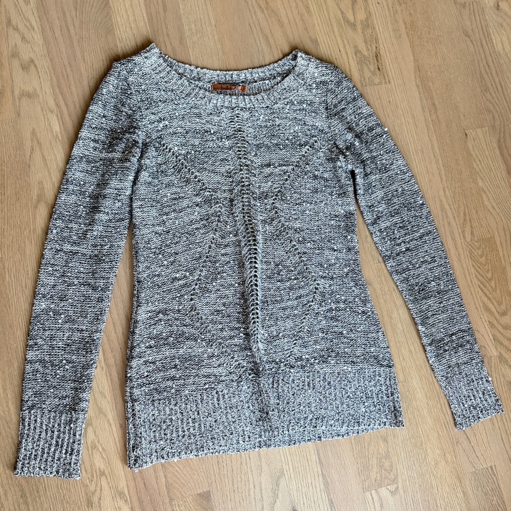 Cozy Gray Marled Knit Sweater
